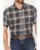 Image #3 - Cody James Men's High Plains Ranch Plaid Print Short Sleeve Button-Down Stretch Western Shirt, Navy, hi-res