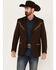 Image #1 - Scully Men's Diamond Embroidered Sportcoat, Chocolate, hi-res
