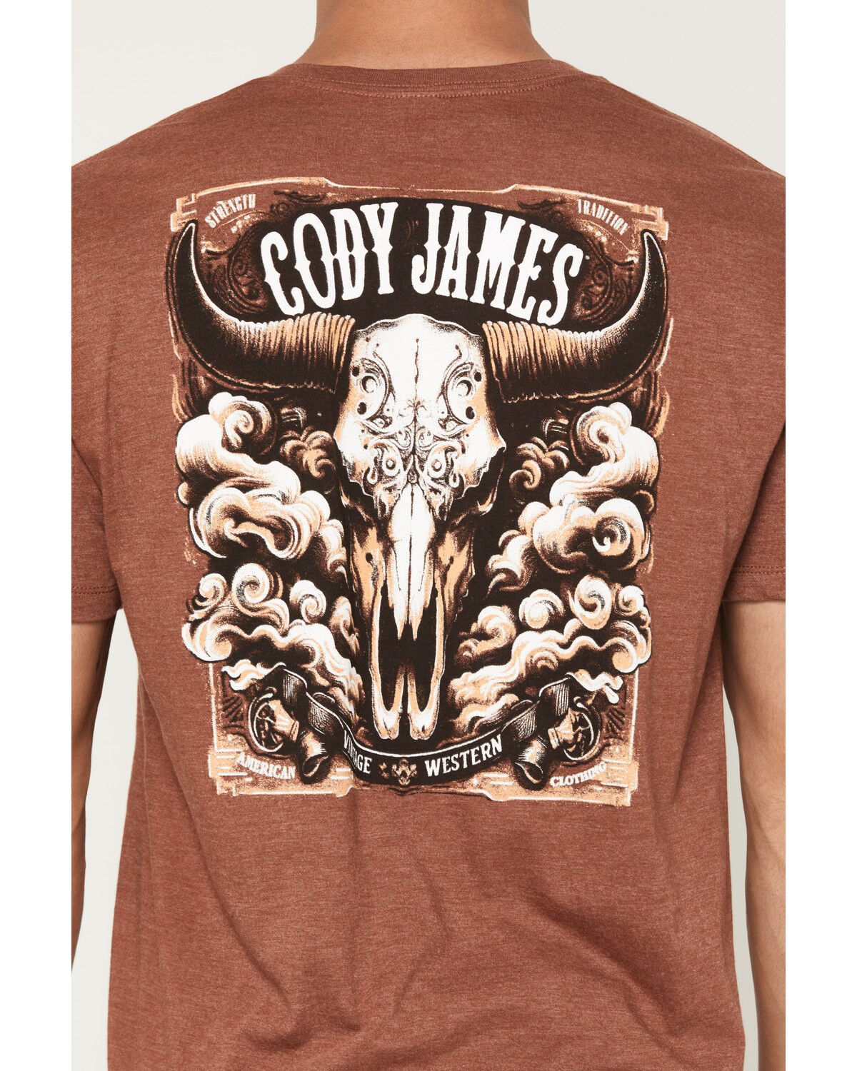 Image #4 - Cody James Men's Steerhead Short Sleeve Graphic T-Shirt, Rust Copper, hi-res