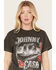 Image #2 - Merch Traffic Women's Johnny Cash Rose Short Sleeve Graphic Tee, Black, hi-res
