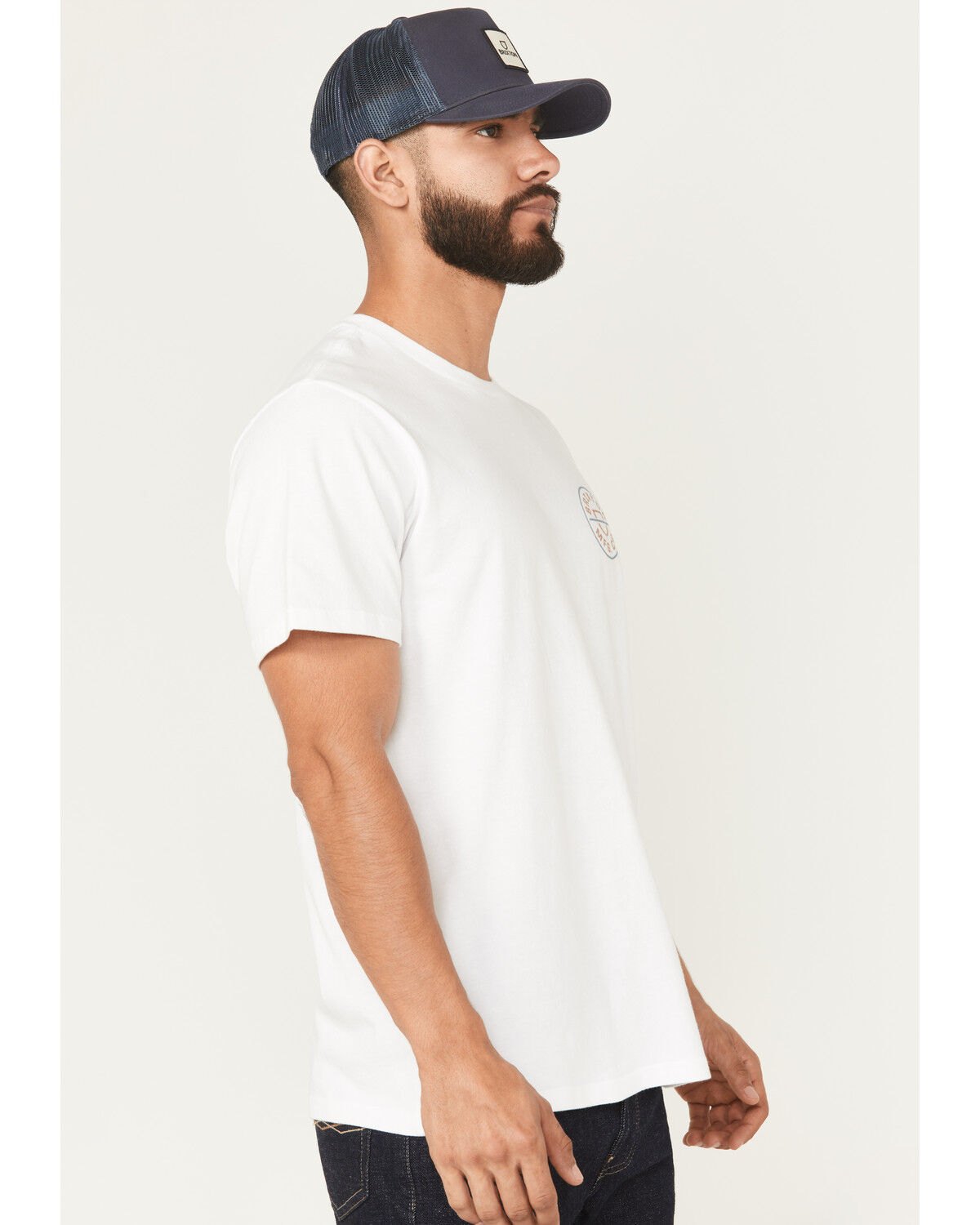 Image #4 - Brixton Men's Crest II Logo Short Sleeve Graphic T-Shirt, White, hi-res