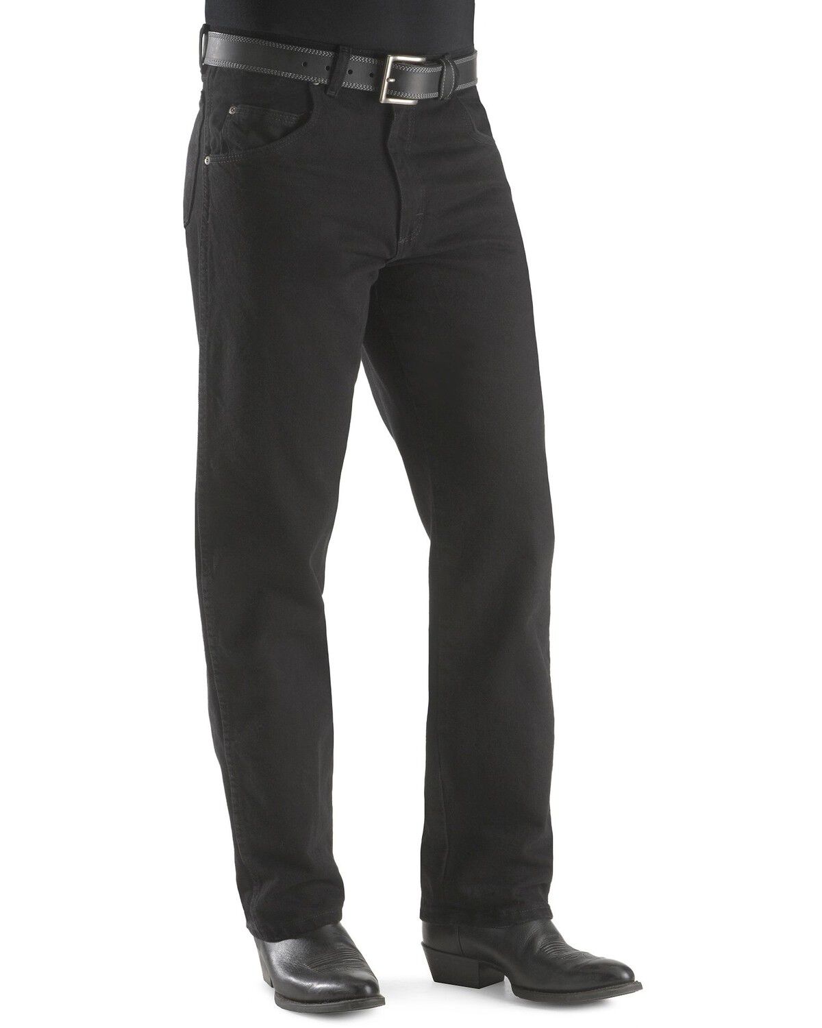 Image #2 - Wrangler Men's Rugged Wear Relaxed Fit Jeans, Black, hi-res