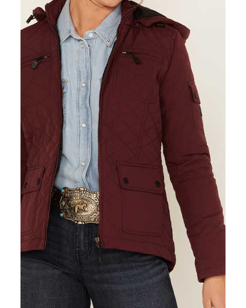 Image #3 - RANK 45® Women's Ultimate Legacy Quilted Jacket, Dark Red, hi-res