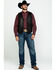 Image #6 - Scully Leatherwear Men's Leather Buck Stitch Vest, Brown, hi-res