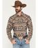 Image #1 - Cody James Men's Ironwood Southwestern Long Sleeve Snap Flannel Shirt, Brown, hi-res