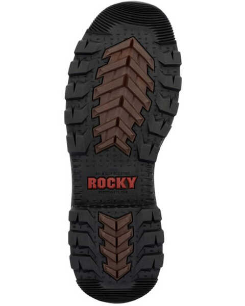 Image #7 - Rocky Men's Rams Horn Waterproof Pull On Work Boots - Round Toe, Dark Brown, hi-res