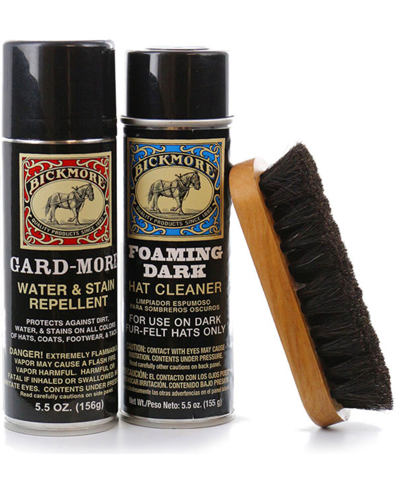 Bickmore Dark Foaming Hat Care Kit, Black, hi-res