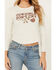 Image #3 - La La Land Women's Cowgirls Don't Cry Long Sleeve Thermal Graphic Tee, Ivory, hi-res