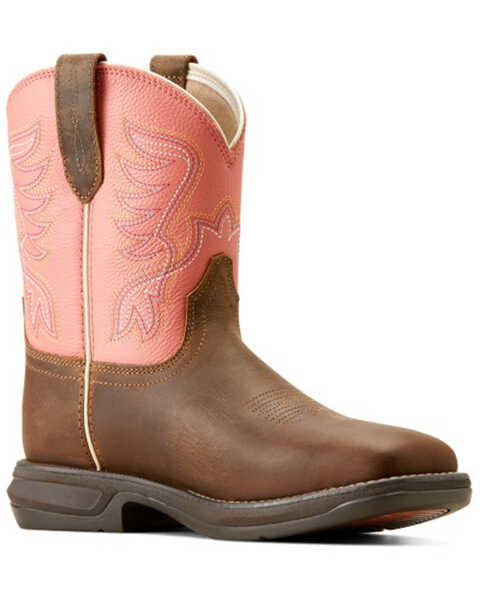 Image #1 - Ariat Women's Anthem Shortie Myra Performance Western Boots - Broad Square Toe , Brown, hi-res