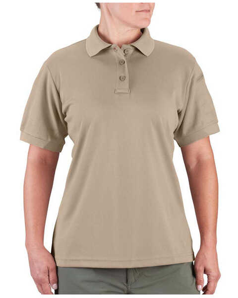 Image #2 - Propper Women's Solid Uniform Short Sleeve Work Polo Shirt , Tan, hi-res