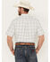 Ariat Men's Alec Plaid Print Short Sleeve Button-Down Shirt - Big, White, hi-res