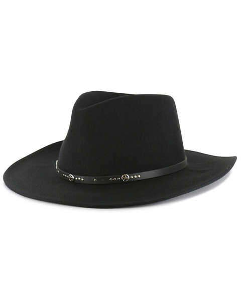 Cody James Men's Sedona Wool Felt Hat, Black, hi-res