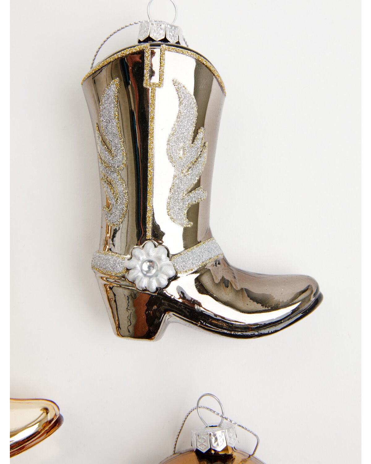 Image #5 - Boot Barn Cowboy Boots Glass Christmas Ornament Set - 4 Piece, Natural, hi-res