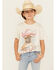 Image #1 - La La Land Girls' This Ain't Texas Short Sleeve Graphic Tee, Cream, hi-res