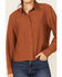 Image #3 - Evergreen Women's Solid Long Sleeve Button-Down Western Shirt, Caramel, hi-res