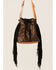 Vintage Boho Bags Women's Luxury Designer Monogram Logo Champagne Bucket Bag, Brown, hi-res