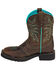 Justin Women's Mandra Chocolate Western Boots - Broad Square Toe, Chocolate, hi-res