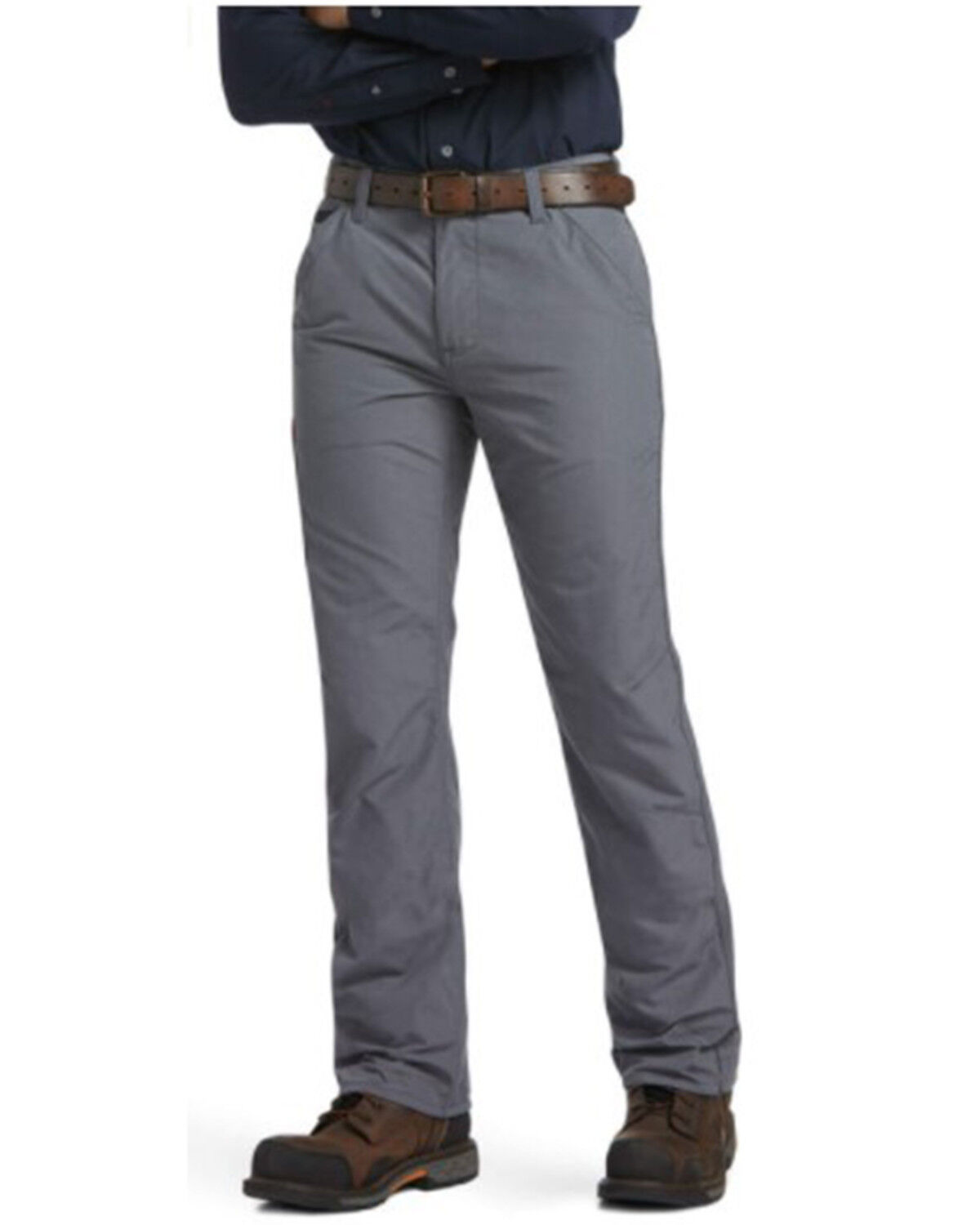 Image #1 - Ariat Men's FR M5 Duralight Ripstop Stackable Straight Work Pants, Grey, hi-res