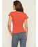 Image #4 - Wrangler Women's Pony Up Short Sleeve Fitted Tee, Red, hi-res