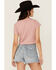 Image #4 - Girl Dangerous Women's Western Dream Short Sleeve Baby Tee, Pink, hi-res