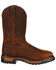 Image #2 - Rocky Men's Original Ride Western Work Boots - Square Toe, Dark Brown, hi-res