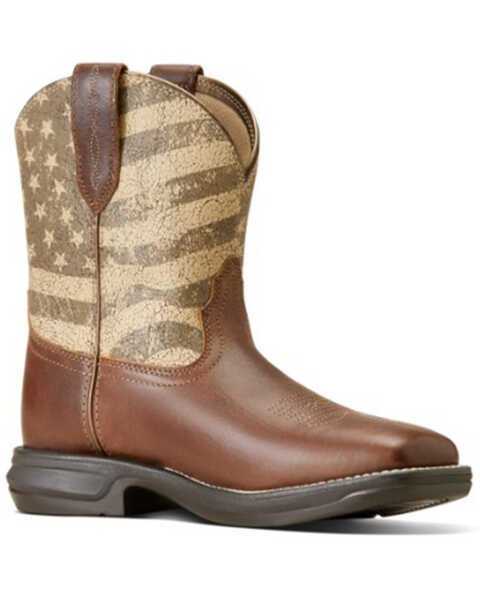 Image #1 - Ariat Women's Anthem Shortie Western Boots - Square Toe , Brown, hi-res