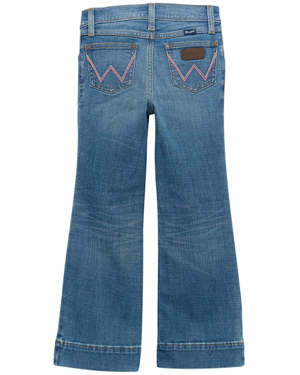 Wrangler Girls' Medium Wash Nala Trouser Stretch Denim Jeans, Medium Wash, hi-res
