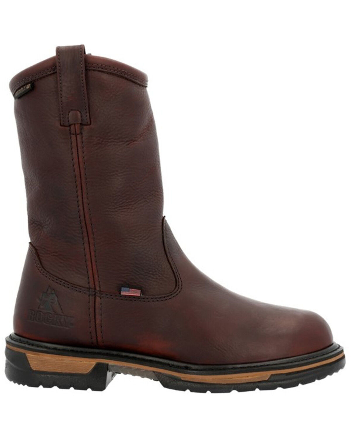Image #2 - Rocky Men's IronClad Pull On Waterproof Work Boot - Steel Toe, Brown, hi-res