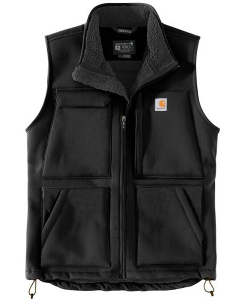 Carhartt Men's Black Super Dux Relaxed Fit Sherpa-Lined Work Vest , Black, hi-res