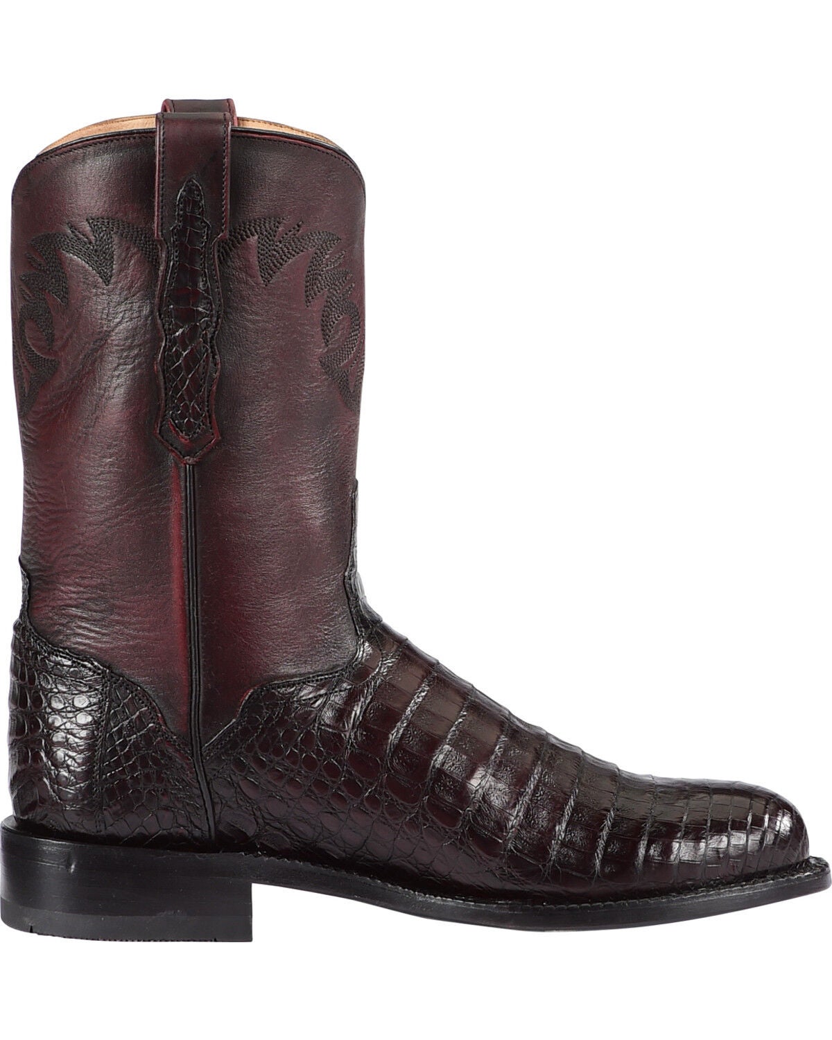 black cherry roper boots