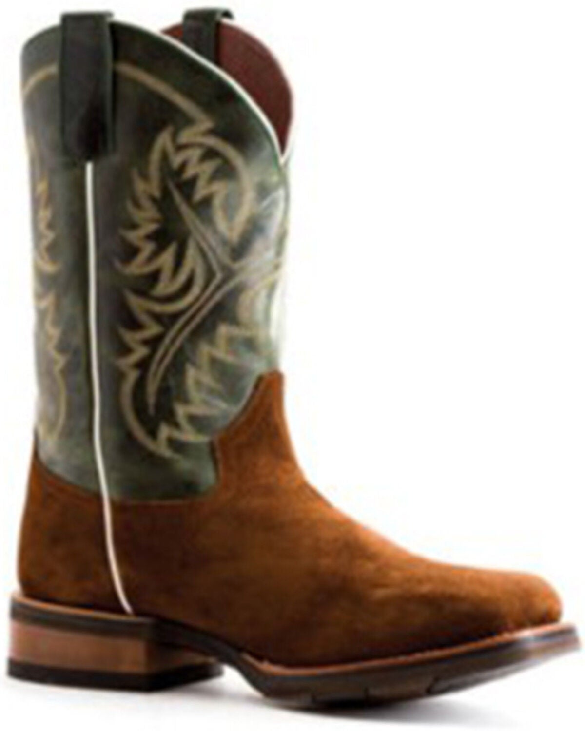 HorsePower Boys' Western Boots - Square Toe, Brown, hi-res