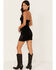 Image #3 - Shyanne Women's Velvet Sequin Skirt, Black, hi-res