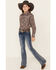 Shyanne Girls' 7-16 Light Embroidered Faux Flap Pocket Bootcut Jeans , Blue, hi-res