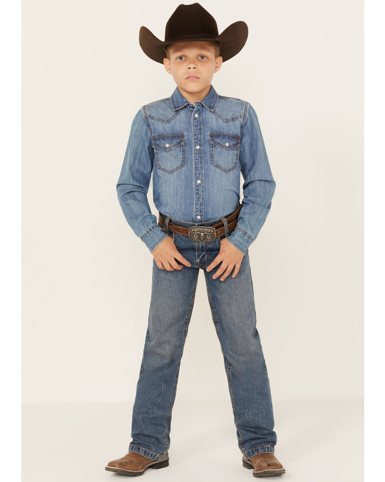 Cinch Boys' White Label Jeans - 8-18 Slim, Denim, hi-res