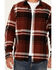 Image #3 - Brothers and Sons Men's Barrell Burley Plaid Print Long Sleeve Button-Down Flannel Shirt, Dark Red, hi-res