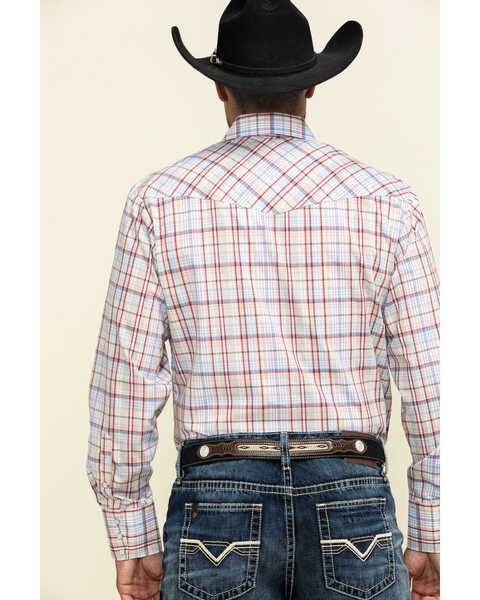 Image #2 - Roper Men's Classic Tan Plaid Long Sleeve Western Shirt , Tan, hi-res