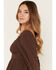 Image #2 - Originality Women's Boot Barn Exclusive Emma Double Layer Peplum Top, Brown, hi-res