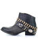 Image #3 - Circle G Women's Harness Western Booties - Round Toe, Black, hi-res