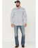 Image #2 - Moonshine Spirit Men's Bloom Floral Print Long Sleeve Snap Western Shirt, Light Blue, hi-res