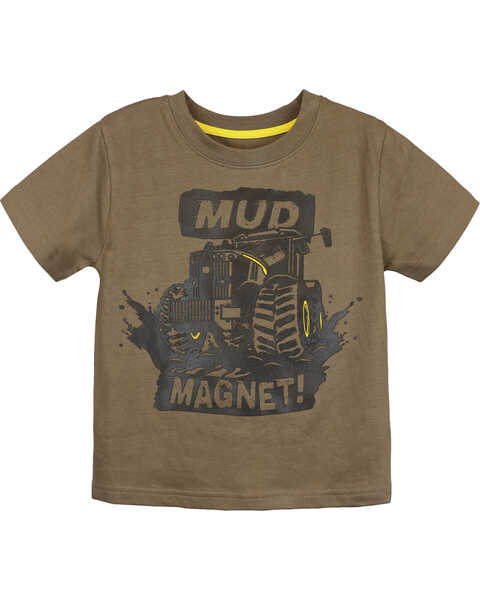 Image #1 - John Deere Toddler Boys' Mud Magnet Short Sleeve Graphic T-Shirt , Brown, hi-res