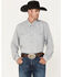 Image #1 - RANK 45® Men's Roughie Performance Long Sleeve Western Button-Down Shirt, Grey, hi-res