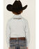 Image #4 - Wrangler Boys' Geo Print Logo Long Sleeve Pearl Snap Western Shirt , Aqua, hi-res