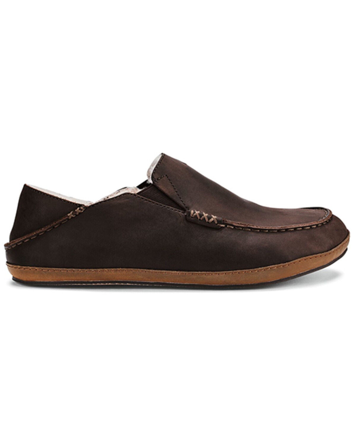 Image #2 - OluKai Men's Moloā Slippers, Dark Brown, hi-res