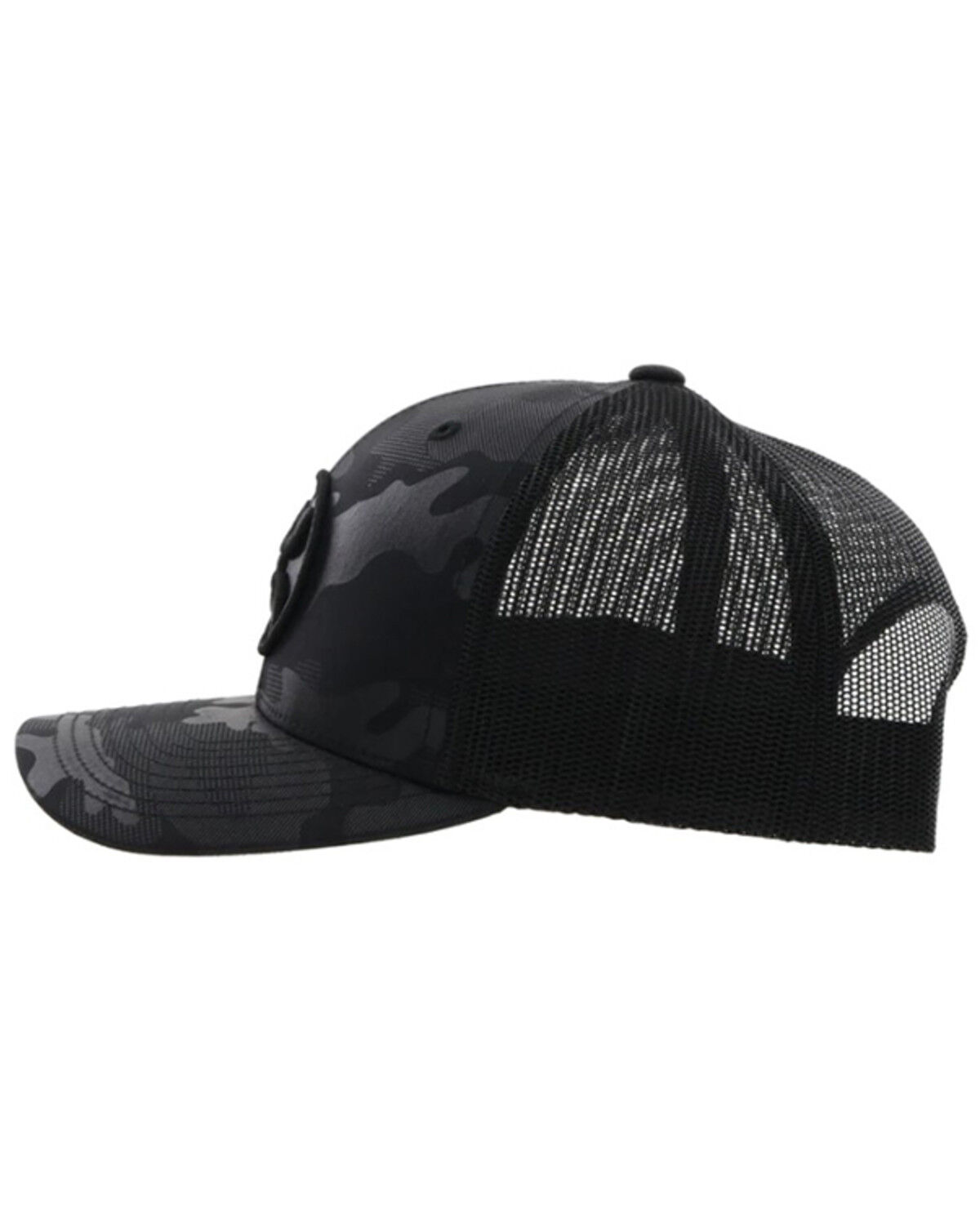 Image #4 - Hooey Kids' O Classic Embroidered Logo Camo Print Trucker Cap, Black, hi-res