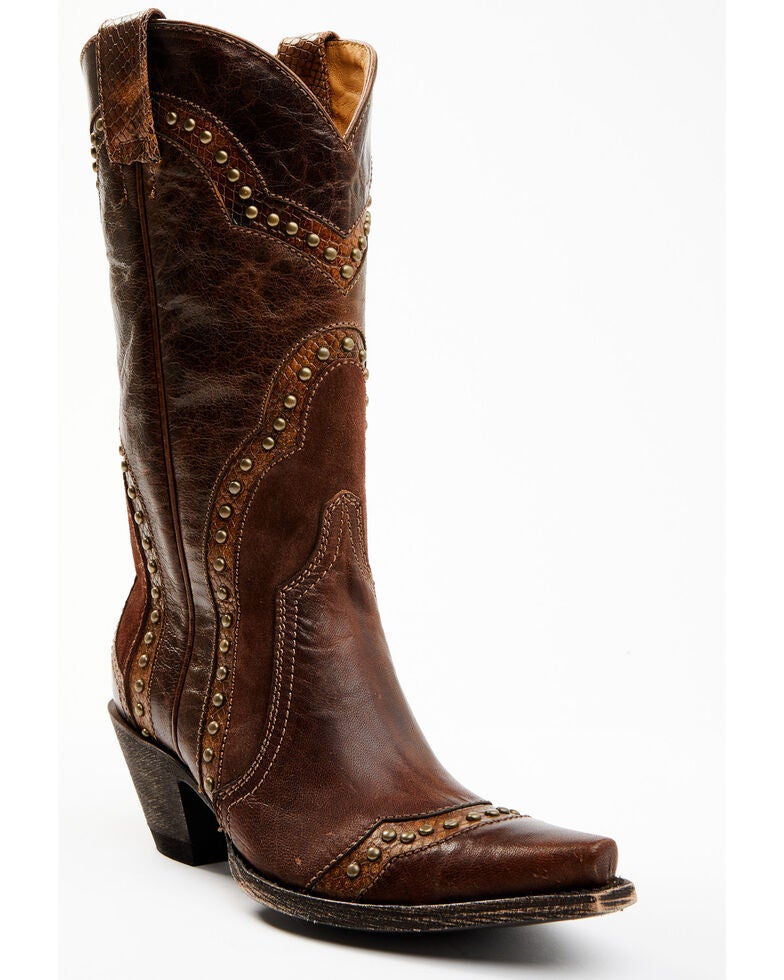 Idyllwind Women's Whirl Western Boot - Snip Toe , Brown, hi-res