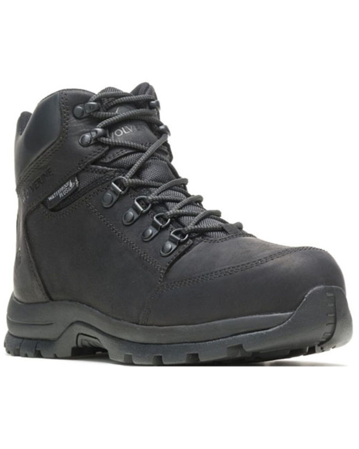 Image #1 - Wolverine Men's Grayson Waterproof Work Boots - Steel Toe, Black, hi-res