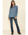 Image #2 - Carhartt Women's FR Force Lightweight Button Front Long Sleeve Shirt, Steel Blue, hi-res