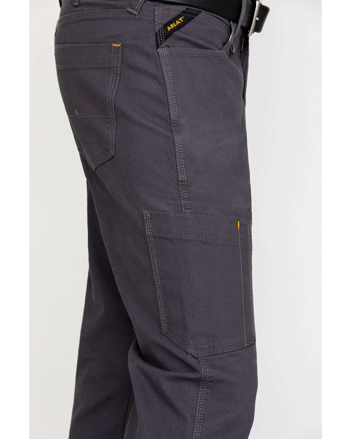 Image #4 - Ariat Men's Gray Rebar M4 Made Tough Durastretch Straight Leg Work Pants, Grey, hi-res
