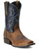 Image #1 - Ariat Boys' Tombstone Western Boots - Square Toe, Black, hi-res