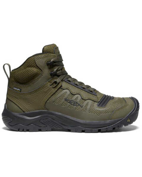 Image #2 - Keen Men's Reno Mid Waterproof Work Boots - Round Toe, Olive, hi-res